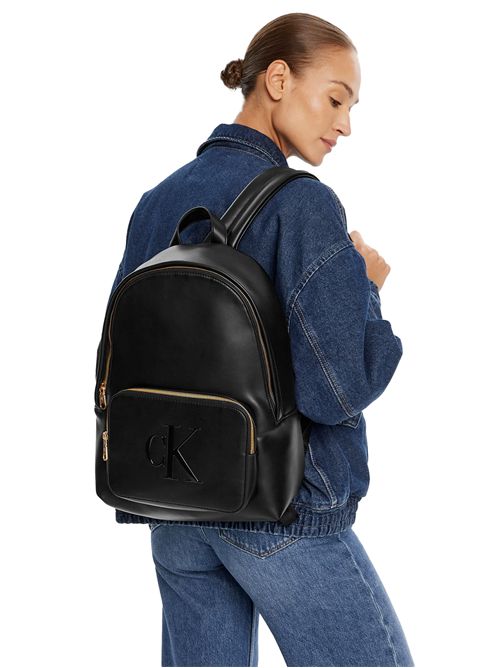 CALVIN KLEIN backpack with monogram logo CALVIN KLEIN | LV04F3233GUB1